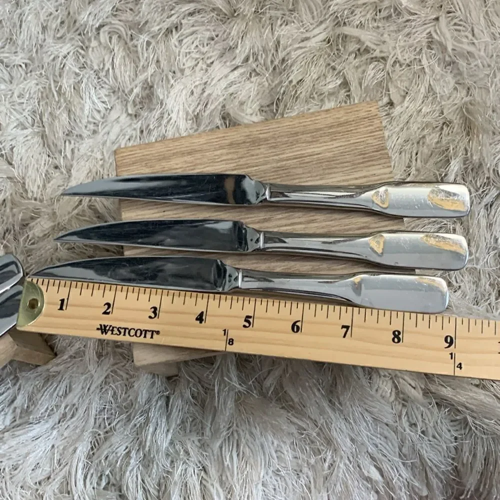 LeBrun‎ France Fiddle Oar Stainless Steel Set of 5 Steak Knives